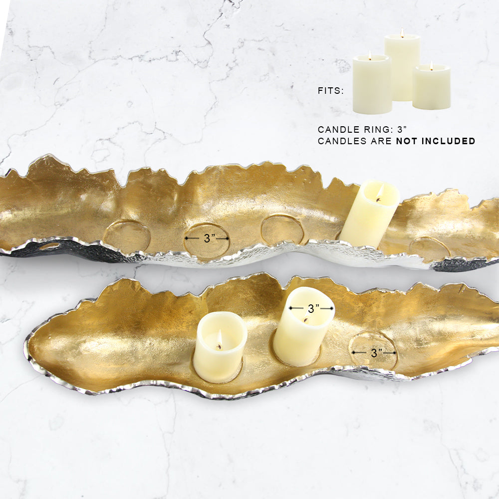 Galore Home Glacial 31706 Vassoio Oro Small