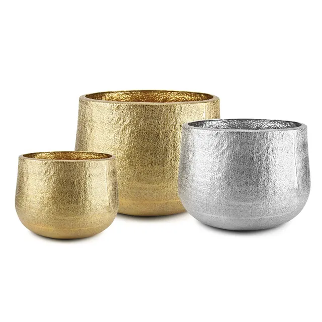 Galore Home Aureate portavasi grande oro opaco alluminio