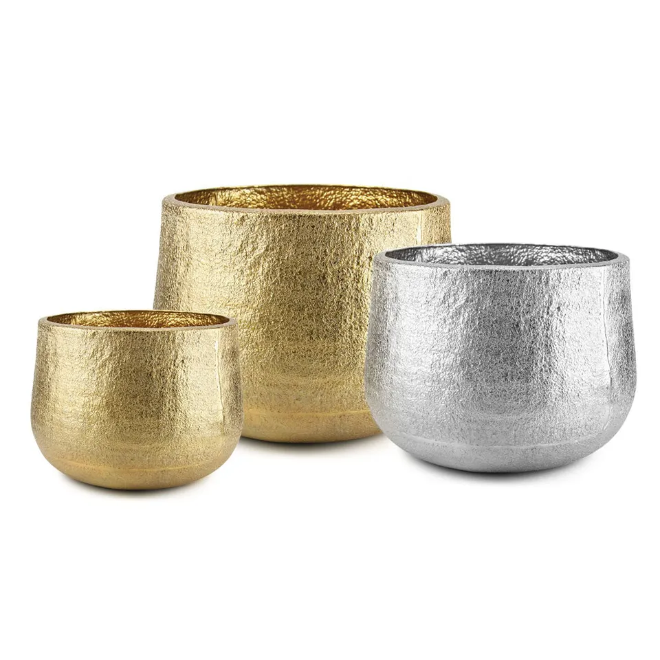 Galore Home Aureate portavasi grande oro opaco alluminio