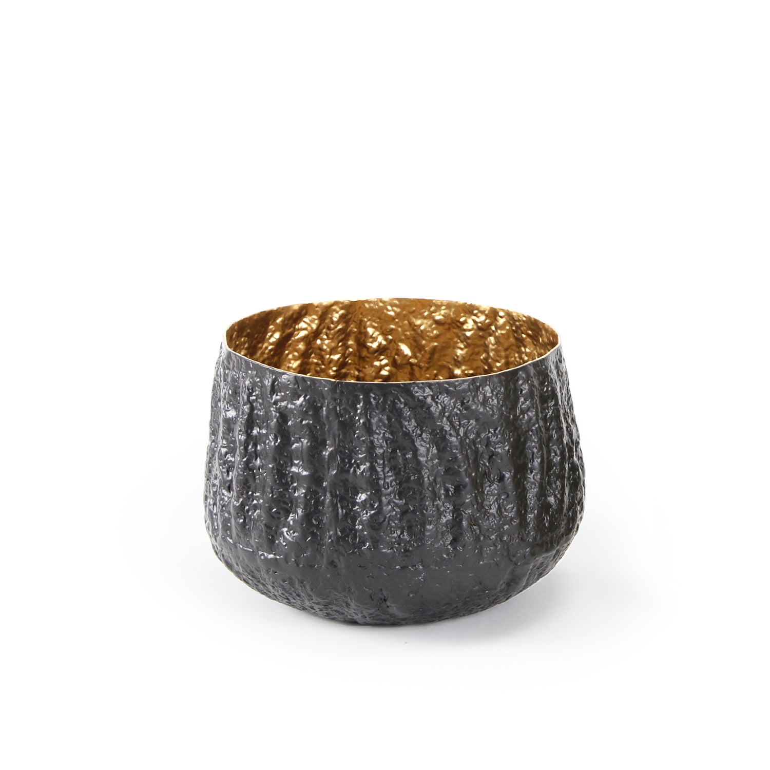 Galore Home Crushed vaso alluminio oro 11 cm