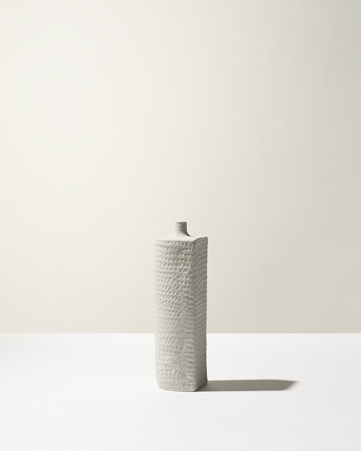 Ceramica Gatti 1928 Battuti Lambda CB103 vaso bianco mat