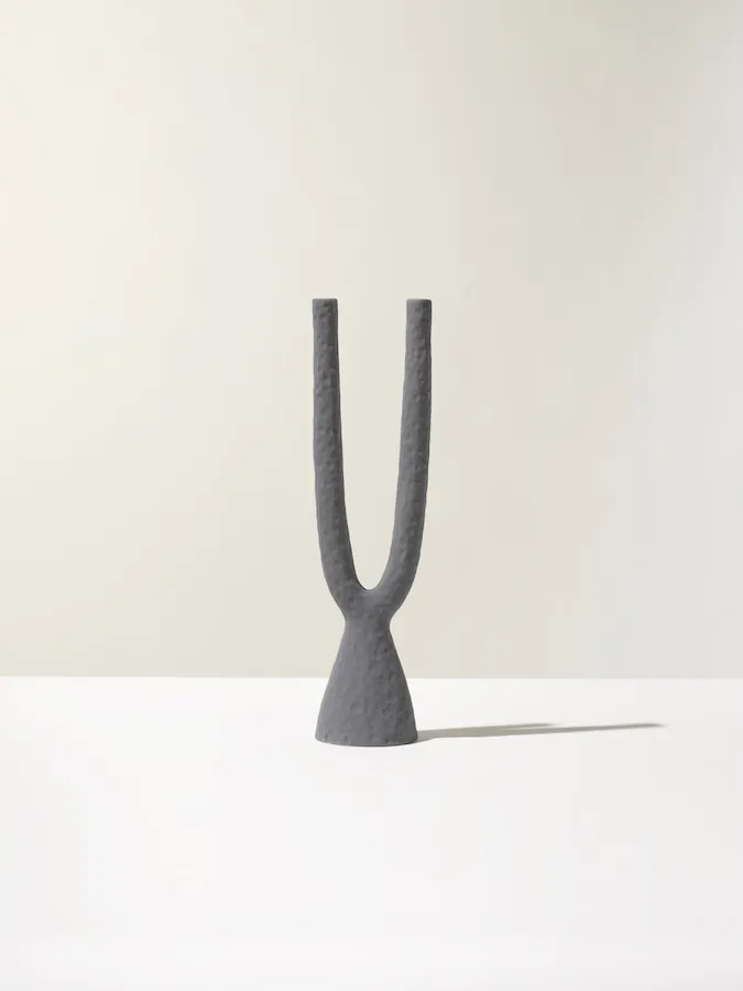 Ceramica Gatti 1928 Battuti Gamma CB115 candeliere blu baltico