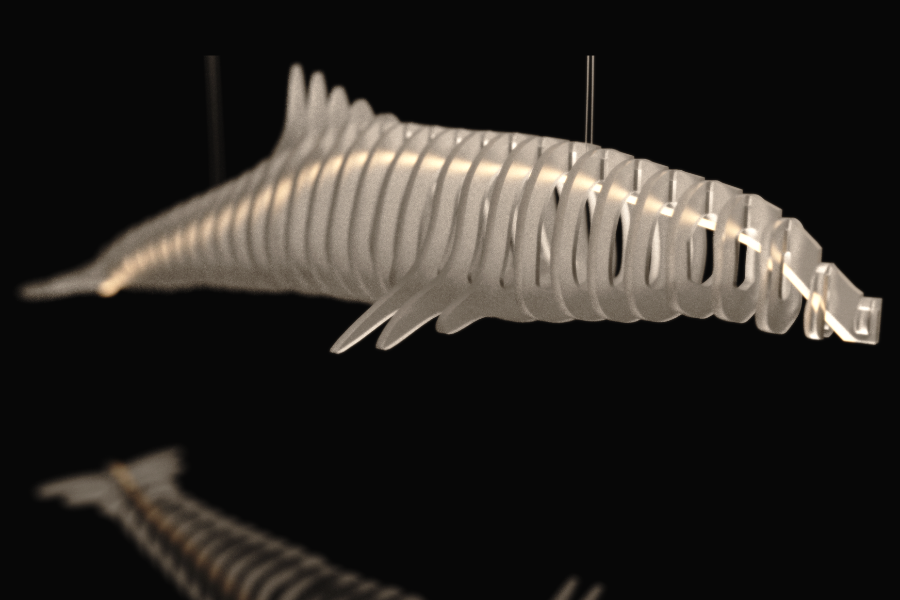Cyrcus Design Delfino scultura plexiglass 121 cm lampada