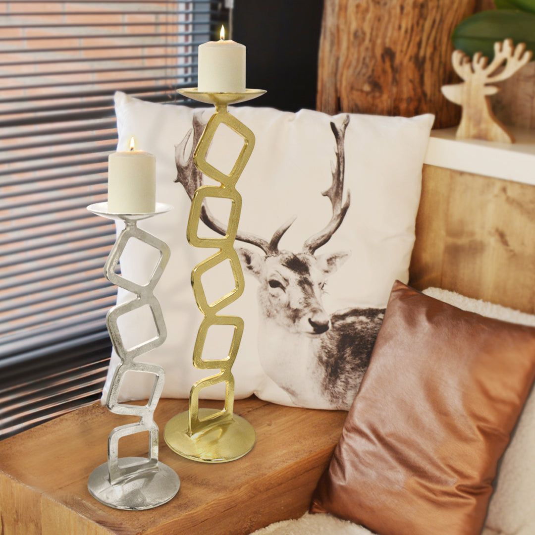 Galore Home Geometric portacandele oro Small in alluminio