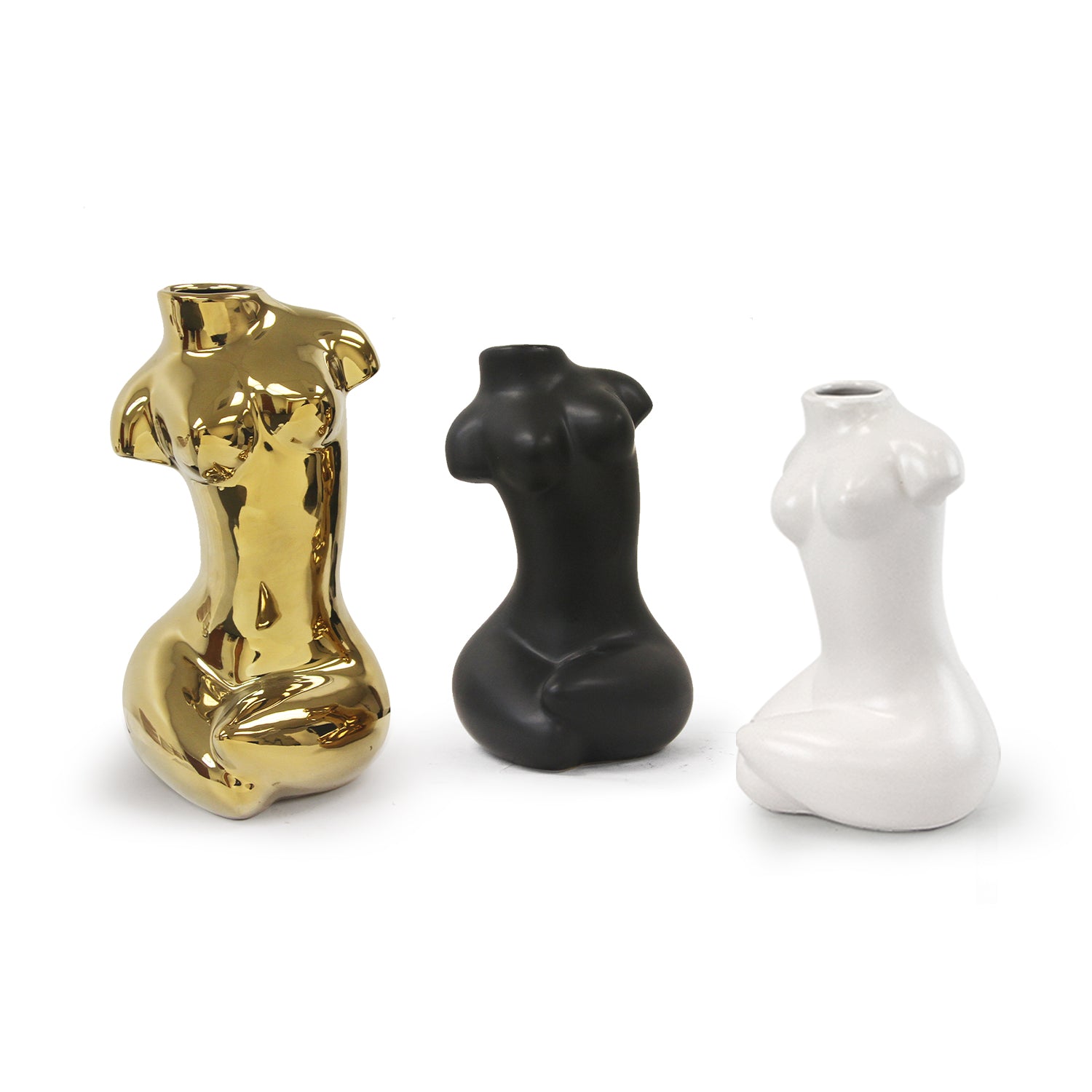 Galore Home Model Vase vaso ceramica nero opaco small