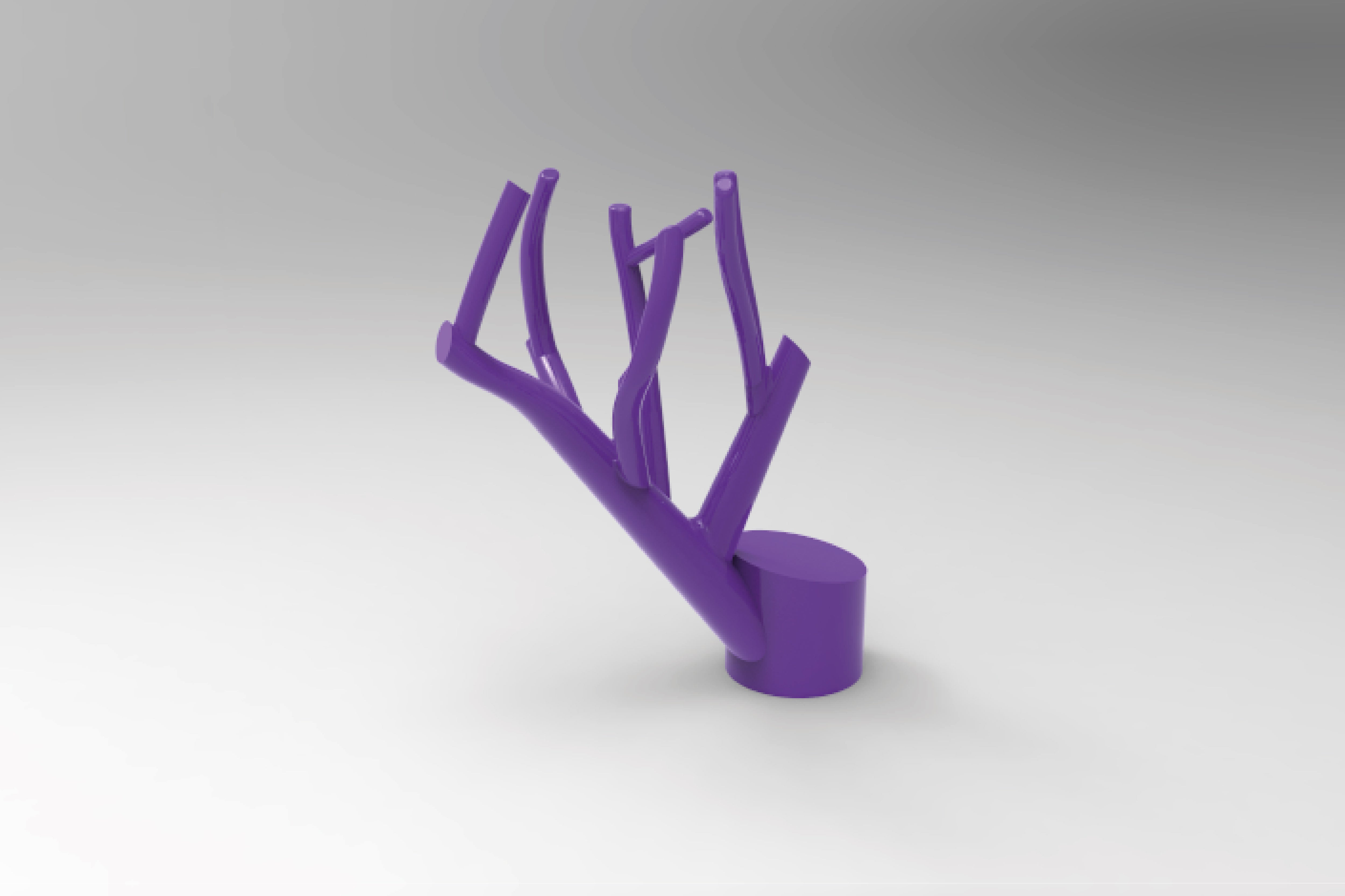 Cyrcus Design Tree Fire candelabro albero nylon nero magnete