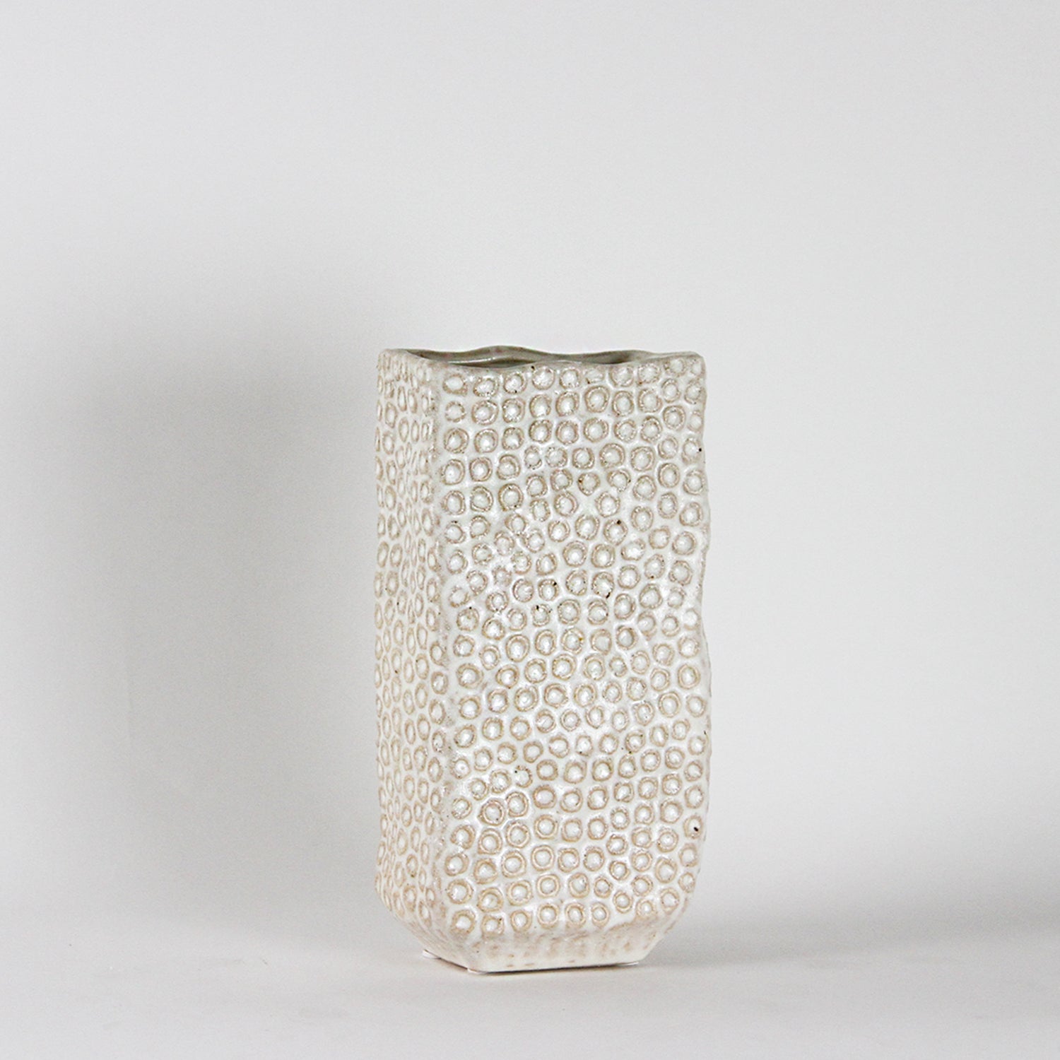 Galore Home Tranquility vaso ceramica bianco piccolo