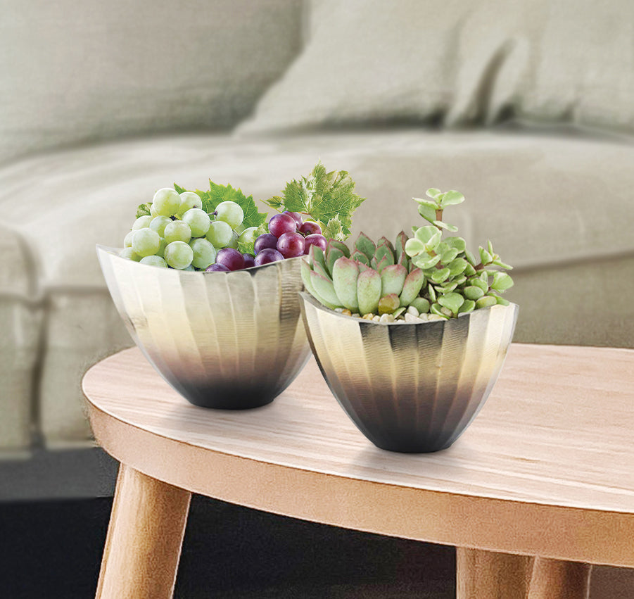 Galore Home Metal Gradient Centerpiece ciotola alluminio
