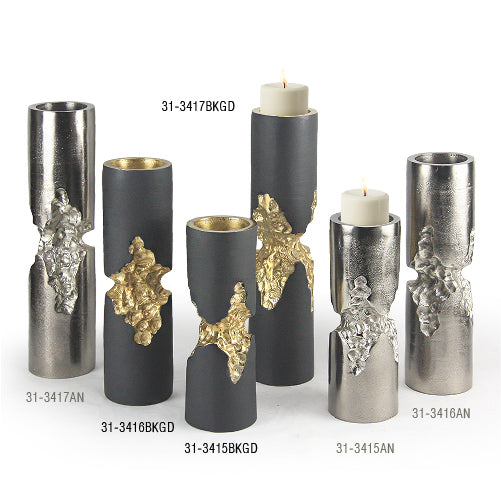 Galore Home Molten portacandela Piccolo Nichel effetto lava