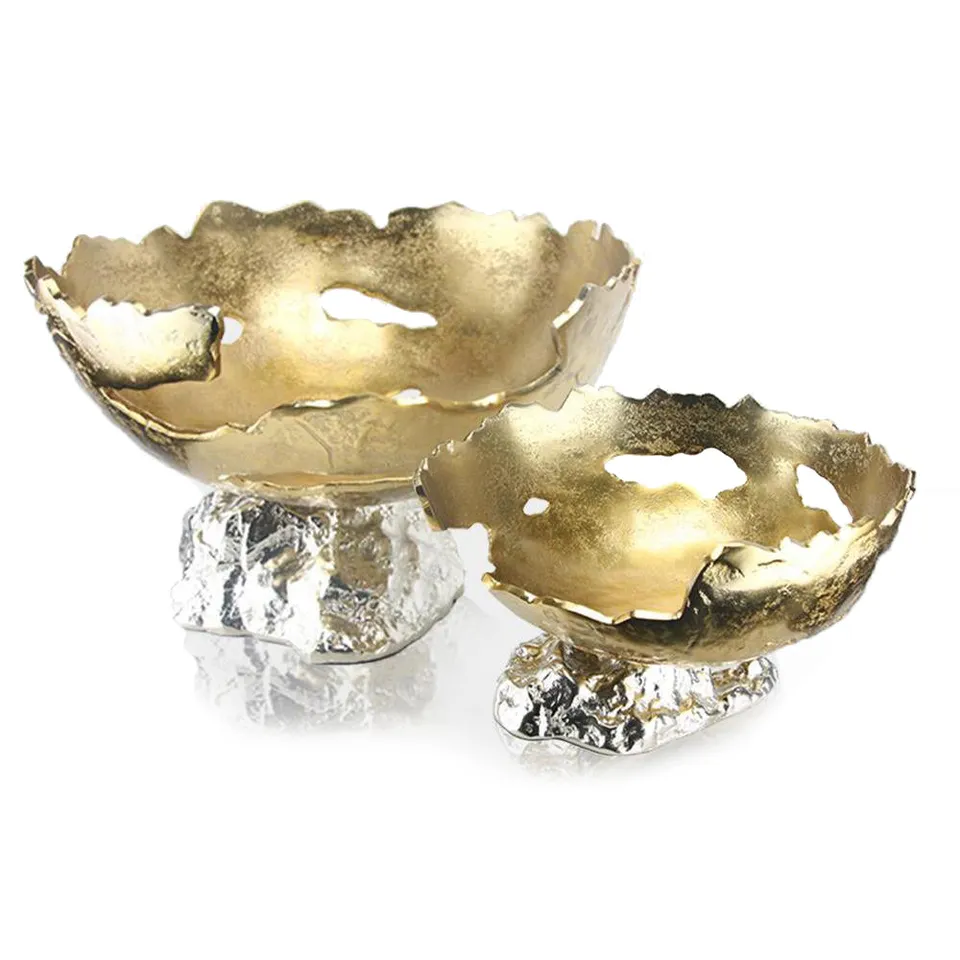 Galore Home Lunar Bowl scultura coppa Grande alluminio