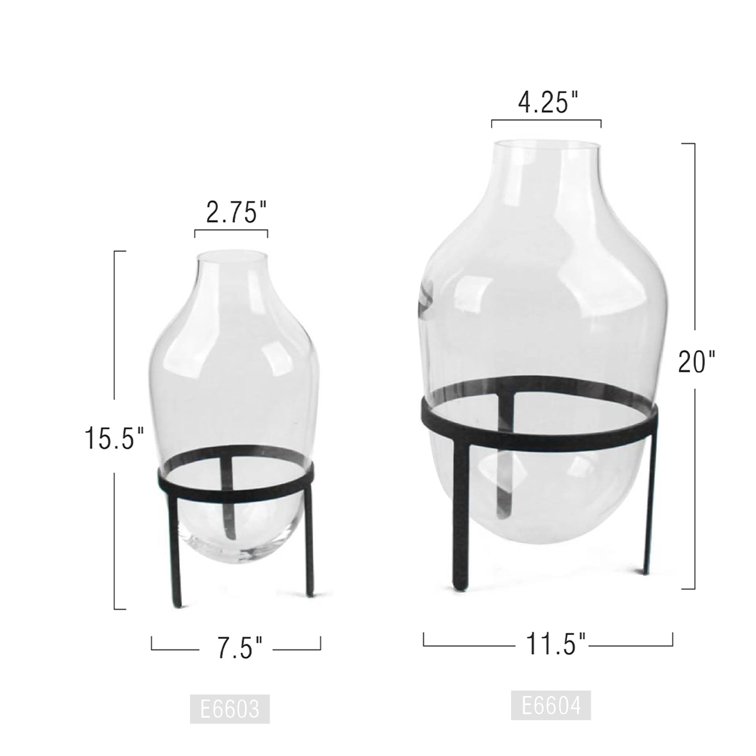 Galore Home Floor Vase E6603 vaso vetro con base