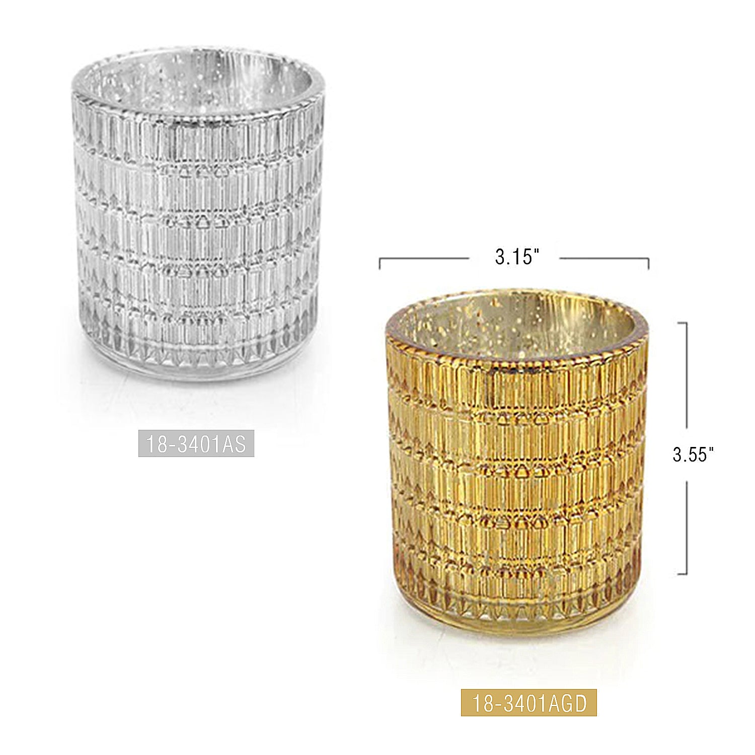 Galore Home Votive portacandele vetro set 6 pezzi