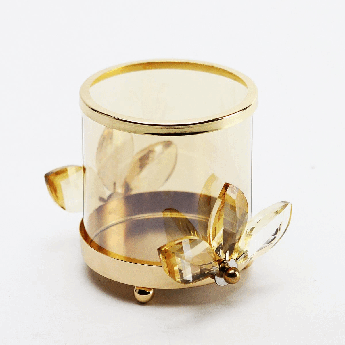 Galore Home Crystal Votive Portacandele Argento M7036 4pz