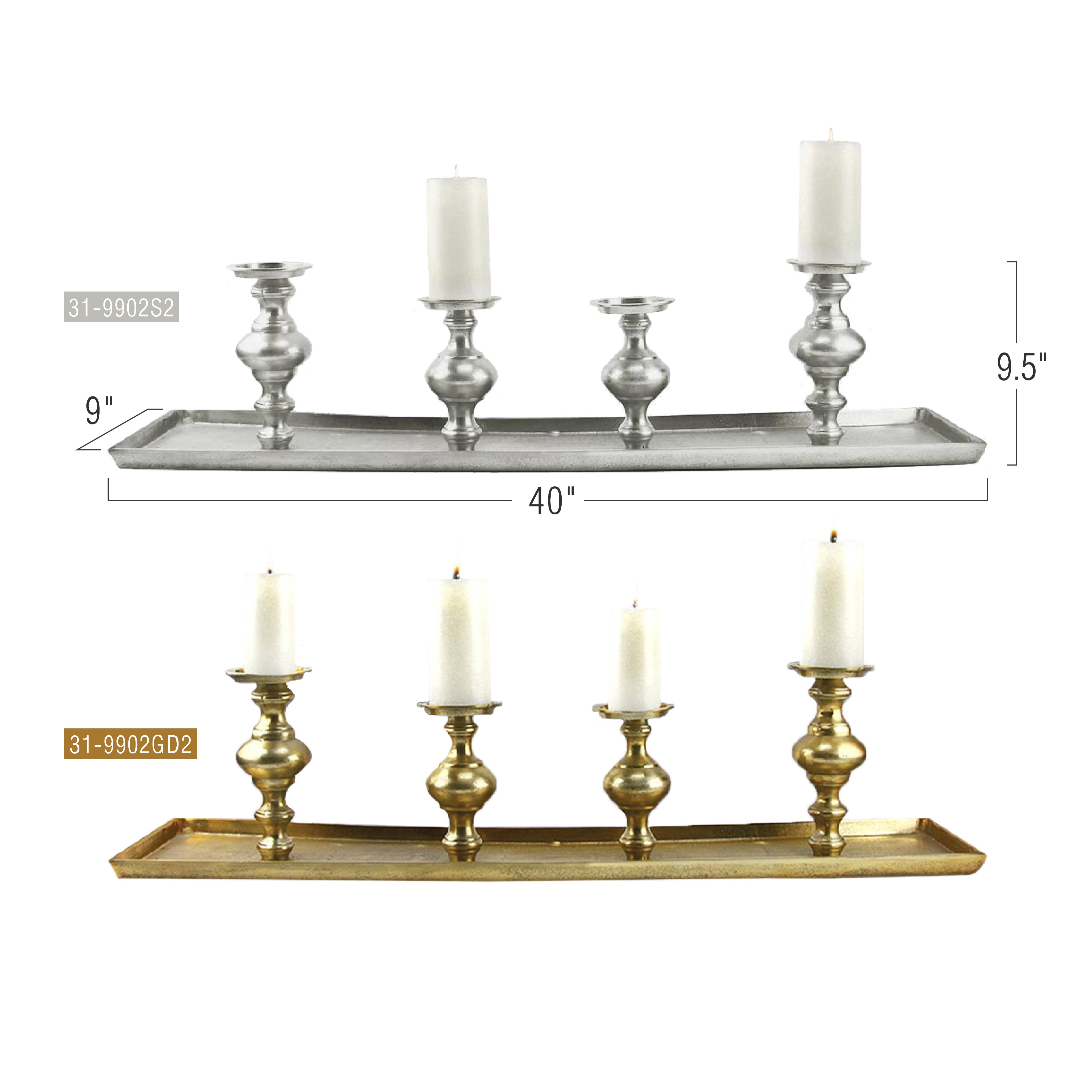 Galore Home Candle Centerpiece portacandele oro