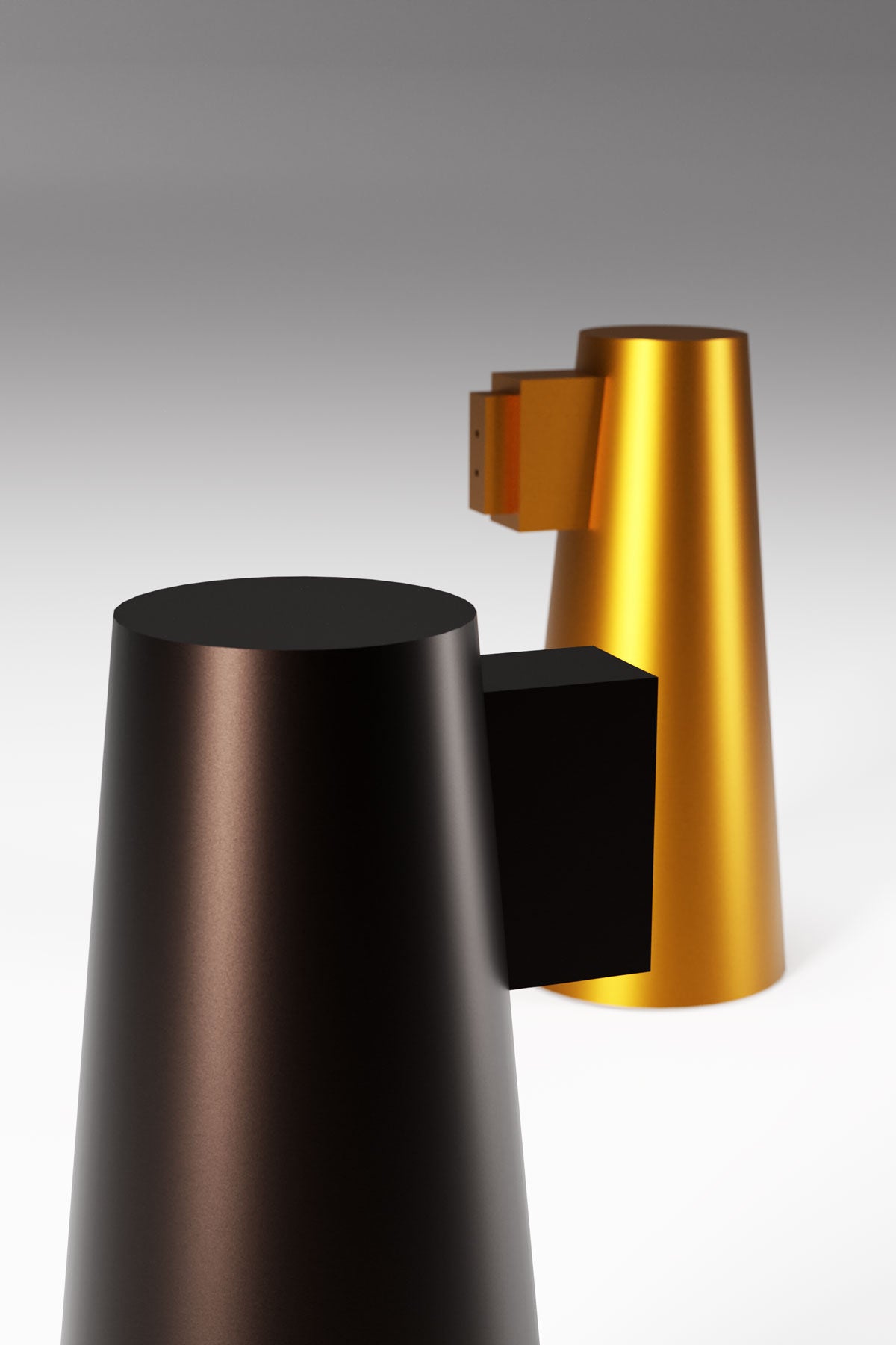 Cyrcus Design Bino & Bina saliera e pepiera acciaio nero oro