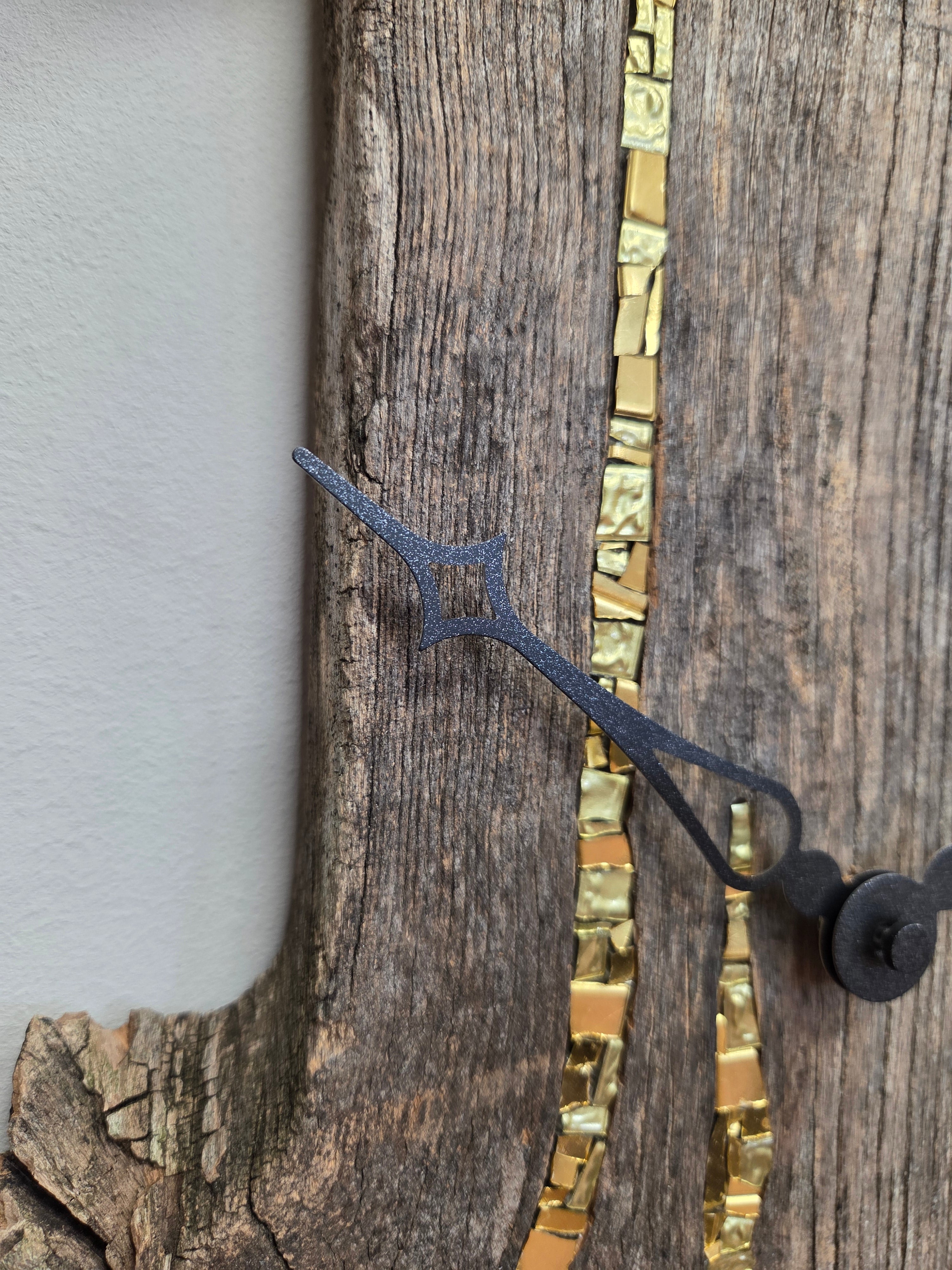 Sgualdini Simone Il Nido del Picchio orologio parete legno oro 90 cm