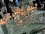Galore Home Regal Votive portacandele vetro argento set 3 pezzi