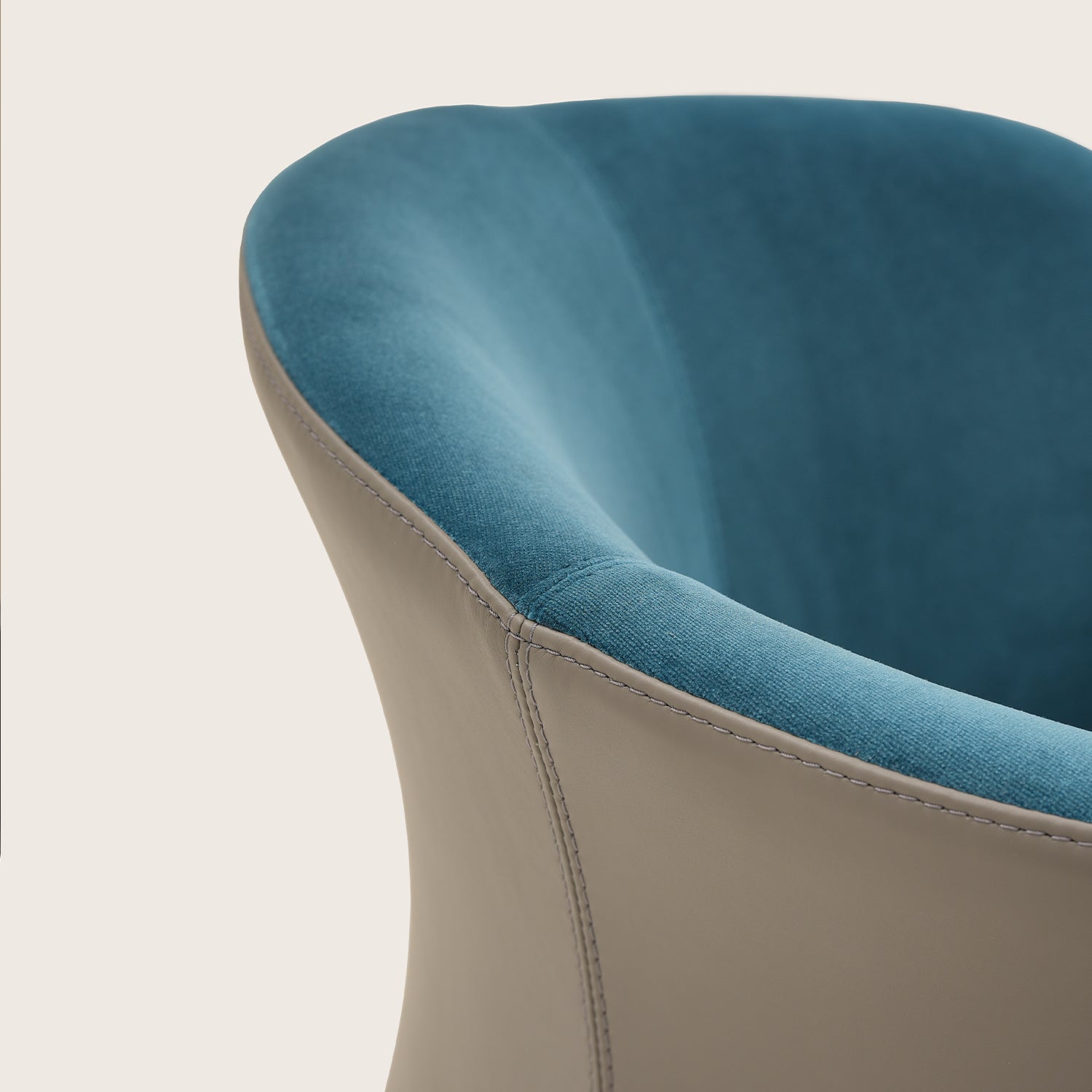 Galore Home Sereni Seat Dining Chair sedia pelle taupe sabbia