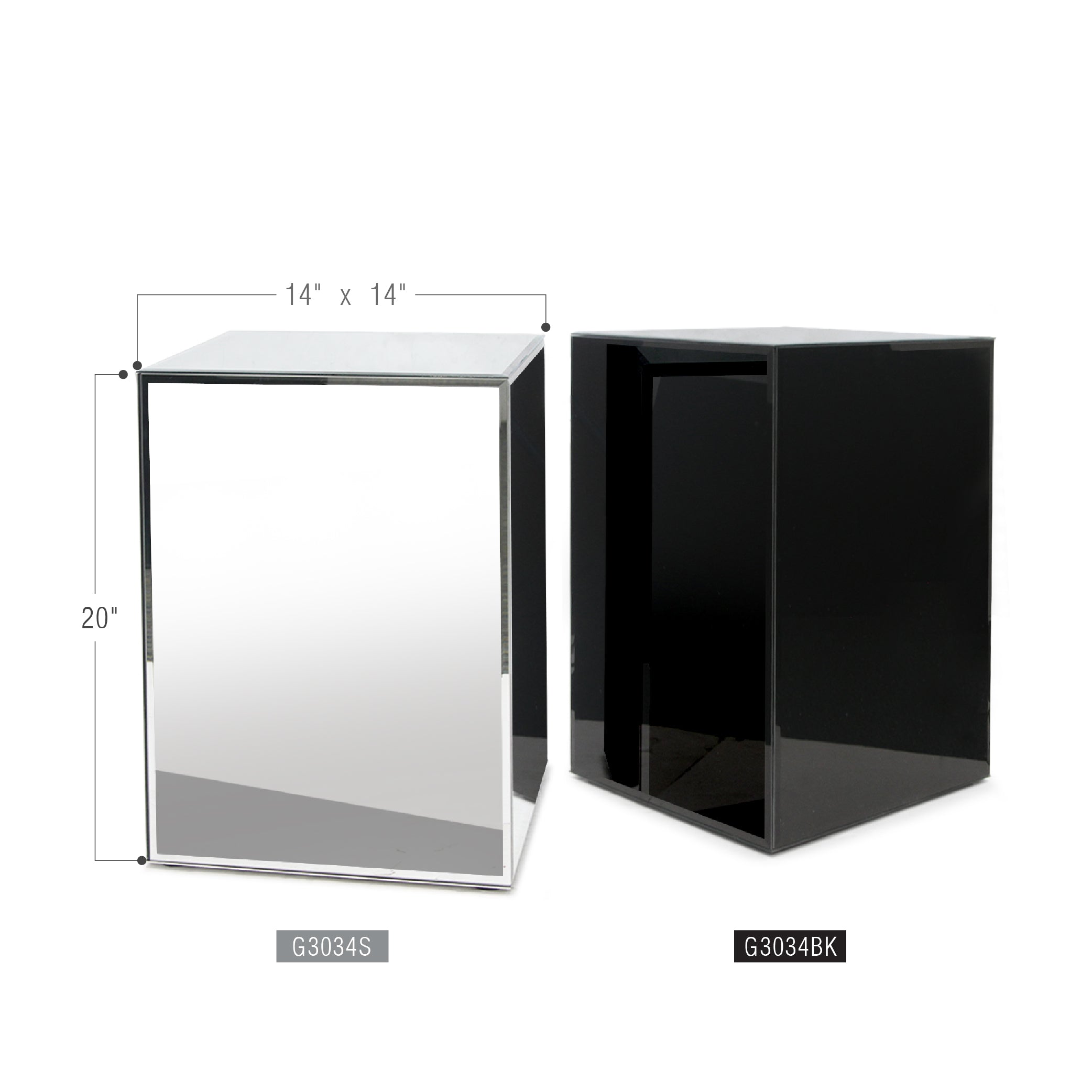 Galore Home G3034 colonna vetro nero h 50 cm