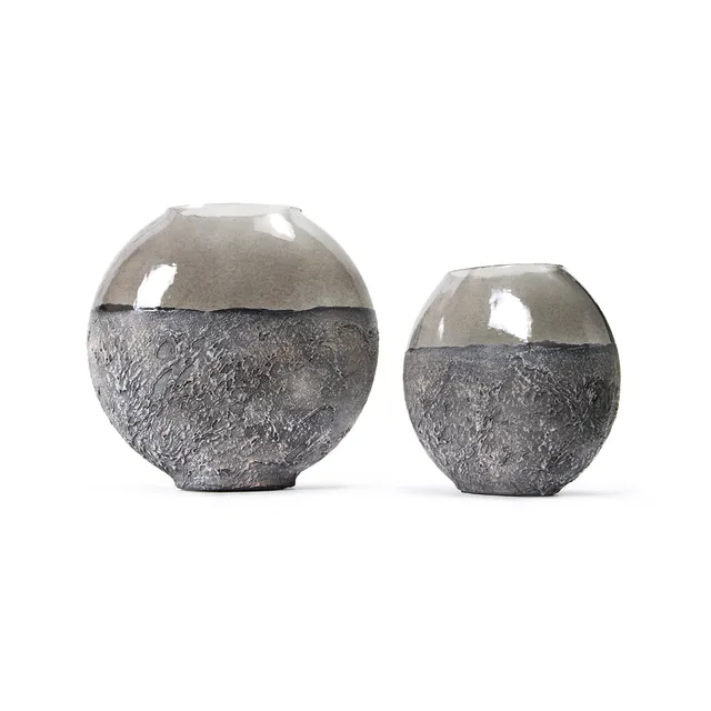 Galore Home Lunar vaso vetro ovale grande trasparente