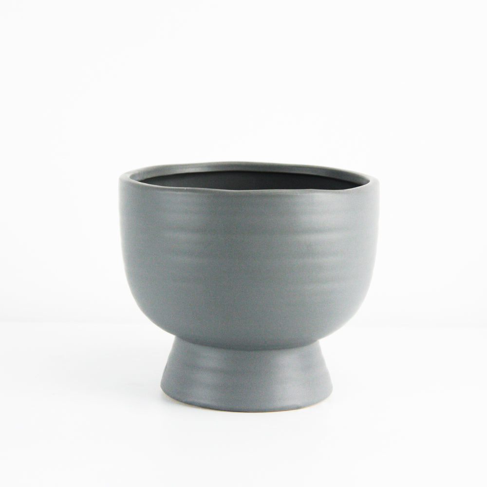 Galore Home Mid Century Short Vaso Ceramica Small Bianco Satinato