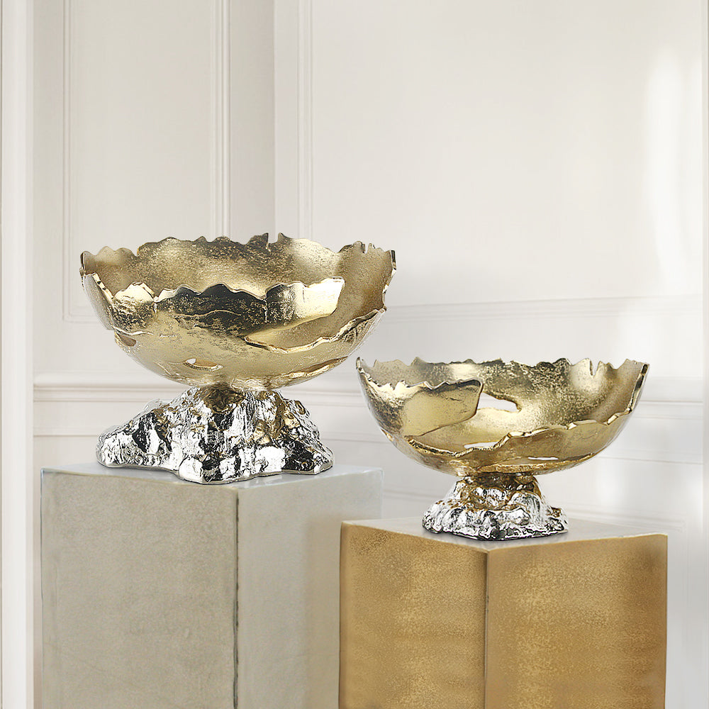 Galore Home Lunar Bowl scultura coppa Grande alluminio