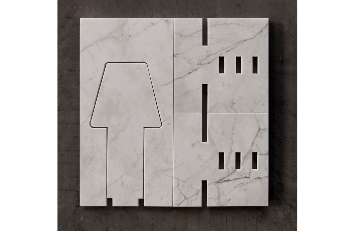Cyrcus Design Più o Meno lampada marmo di Carrara