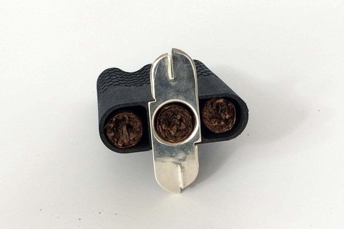 Cyrcus Design Cigar Box portasigari nylon nero bronzo