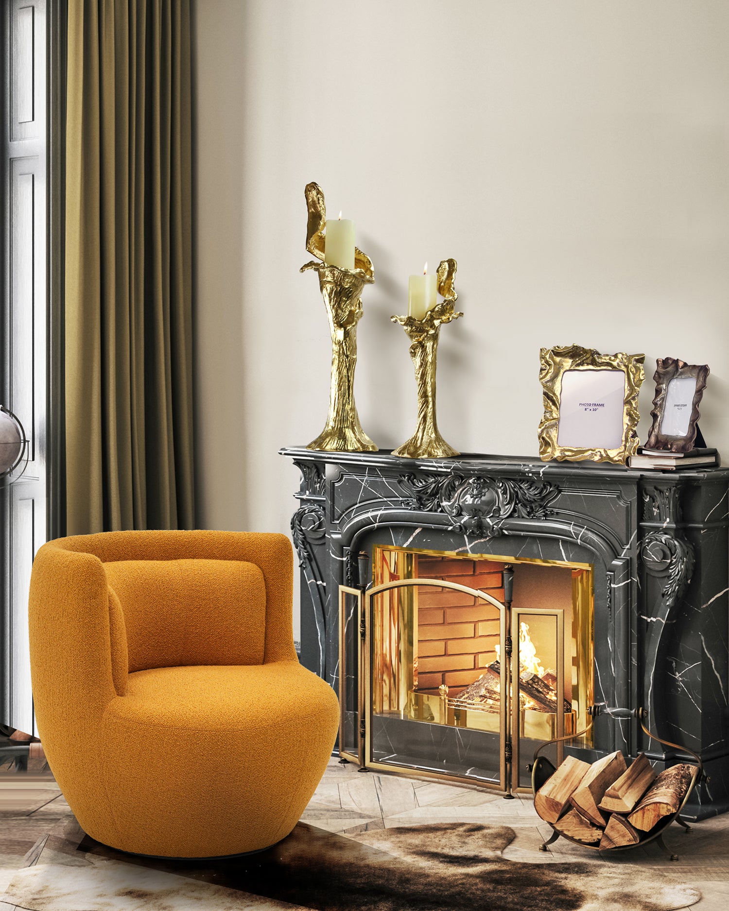 Galore Home Molten Metal portacandele grande ottone