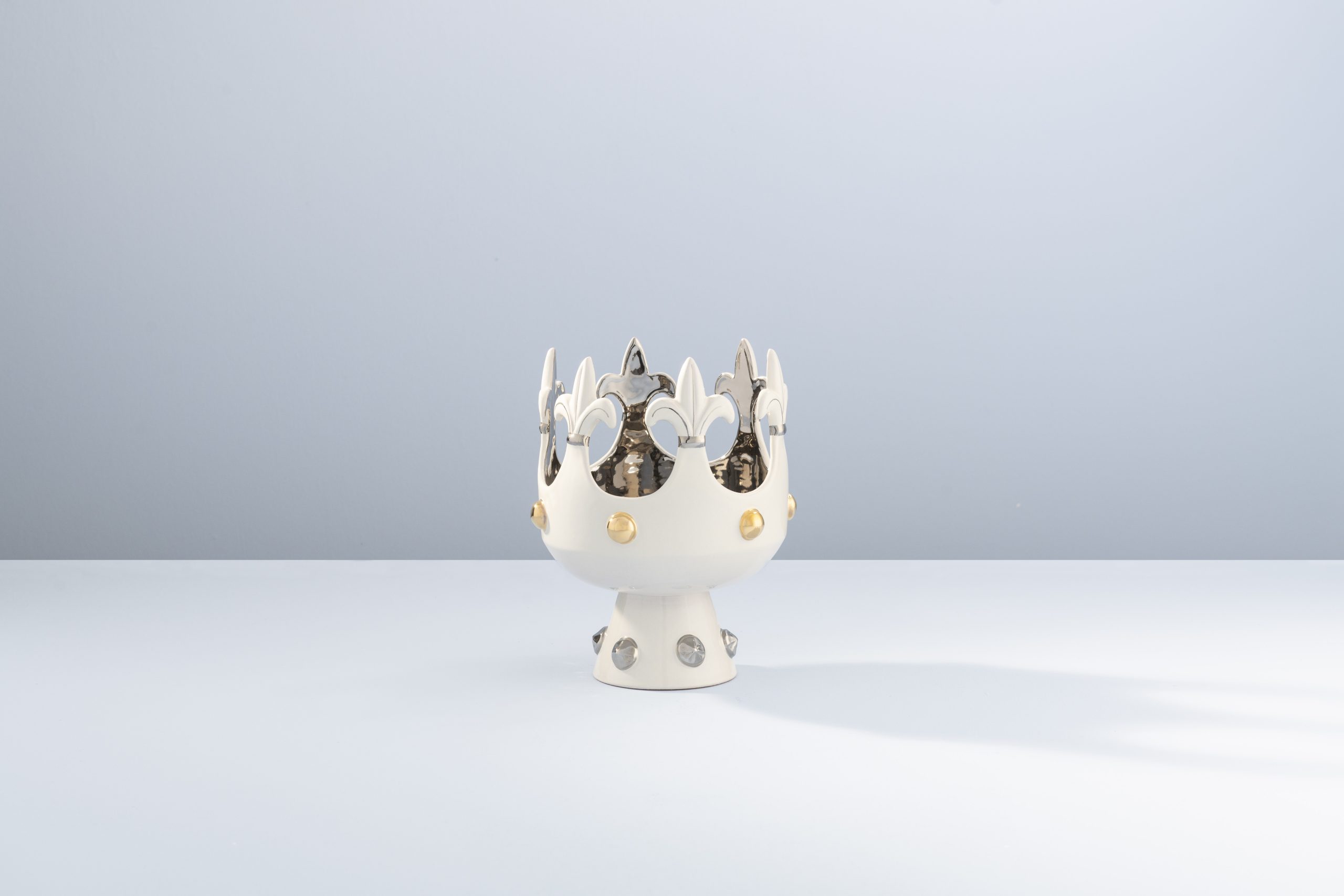 Ceramica Gatti 1928 Queen Carla Piccola corona 22 cm oro