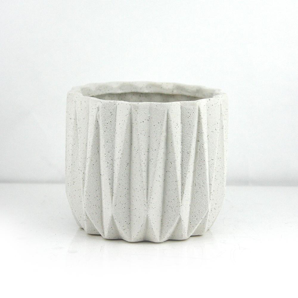 Galore Home Geometric vaso ceramica verde medio