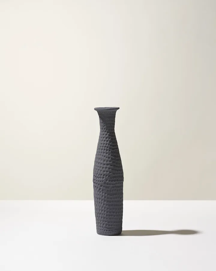 Ceramica Gatti 1928 Battuti Iota CB102 vaso blu Baltic mat