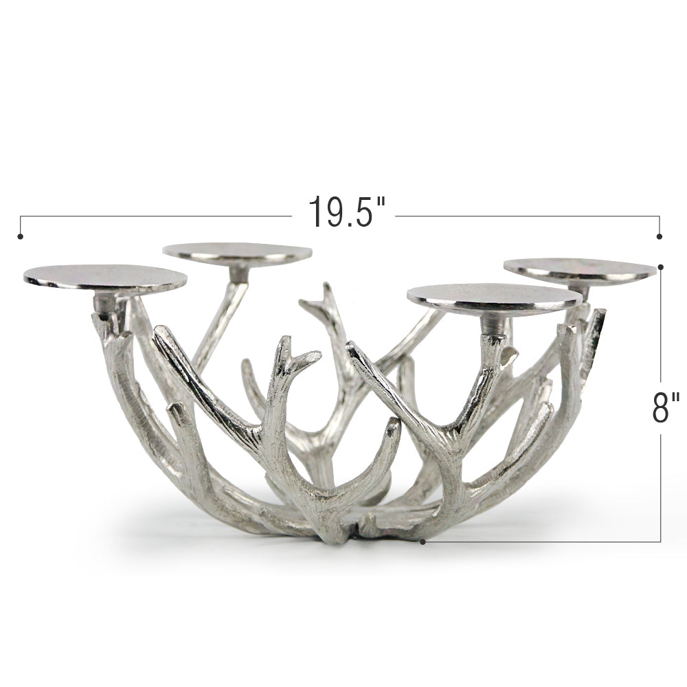 Galore Home Antler candelabro alluminio oro rami intrecciati