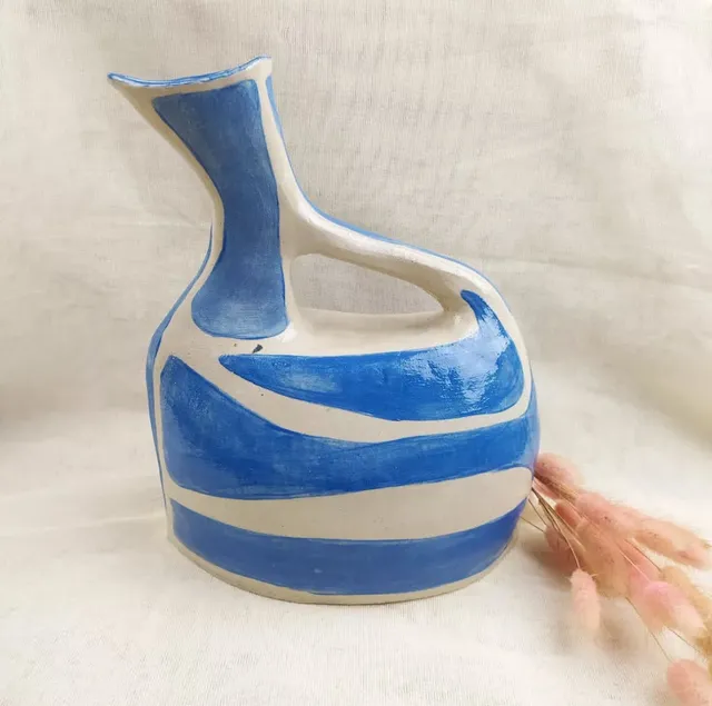 Atelier Alida Ceramiche 10 brocca blu in semirefrattario 2,5 L