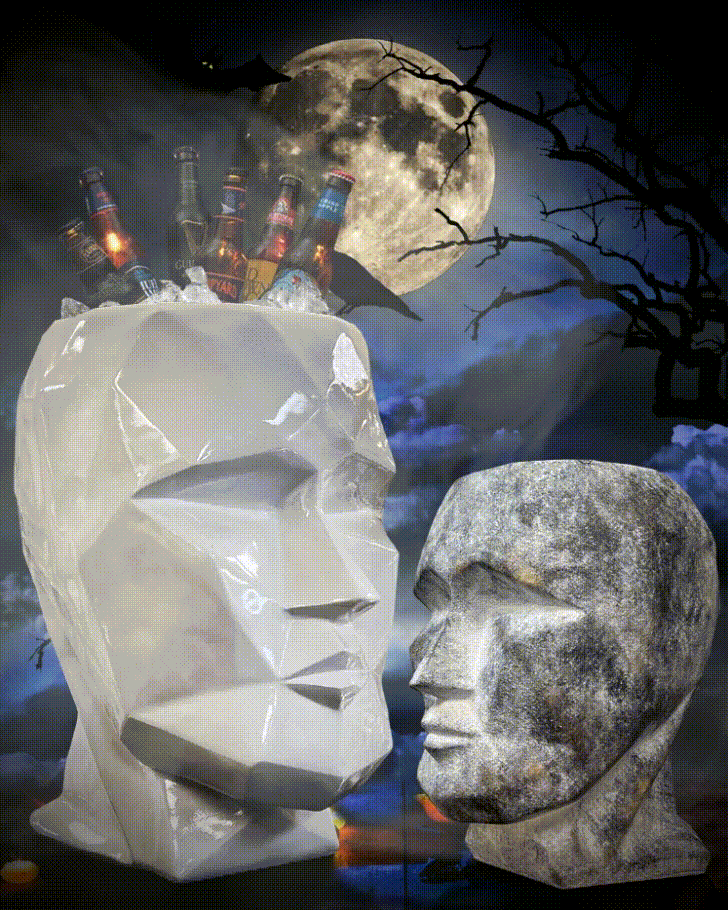 Galore Home Cubism Scultura Fioriera Piccola Bianca