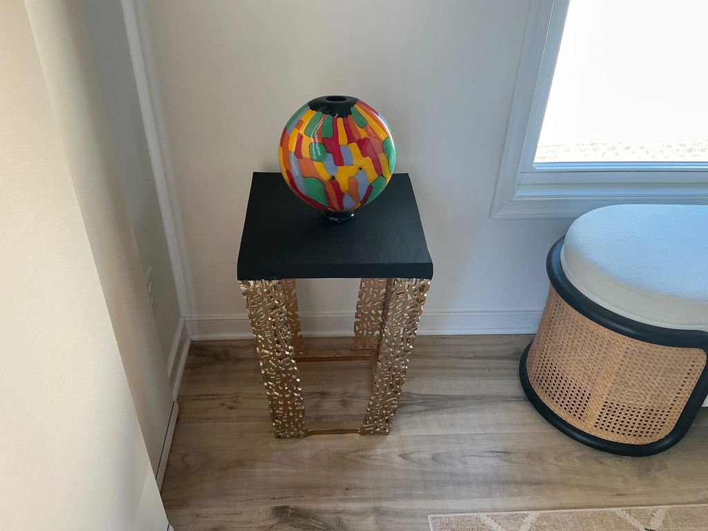 Galore Home Gilded tavolino alluminio Large nero oro