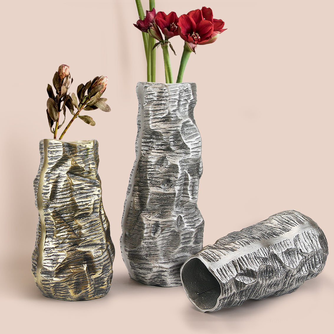 Galore Home Molten Vaso Alluminio Oro Antico Small