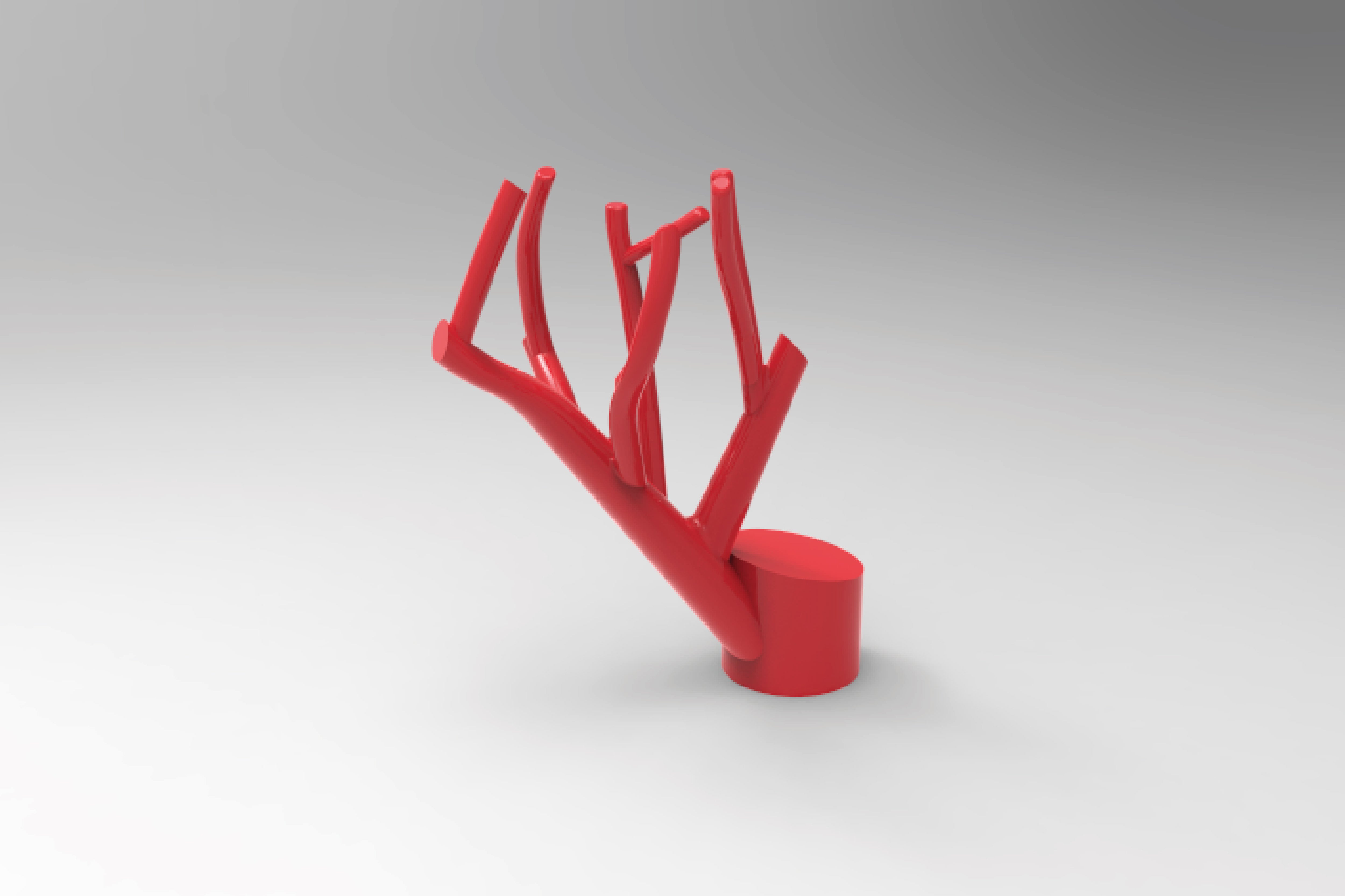 Cyrcus Design Tree Fire candelabro albero nylon nero magnete