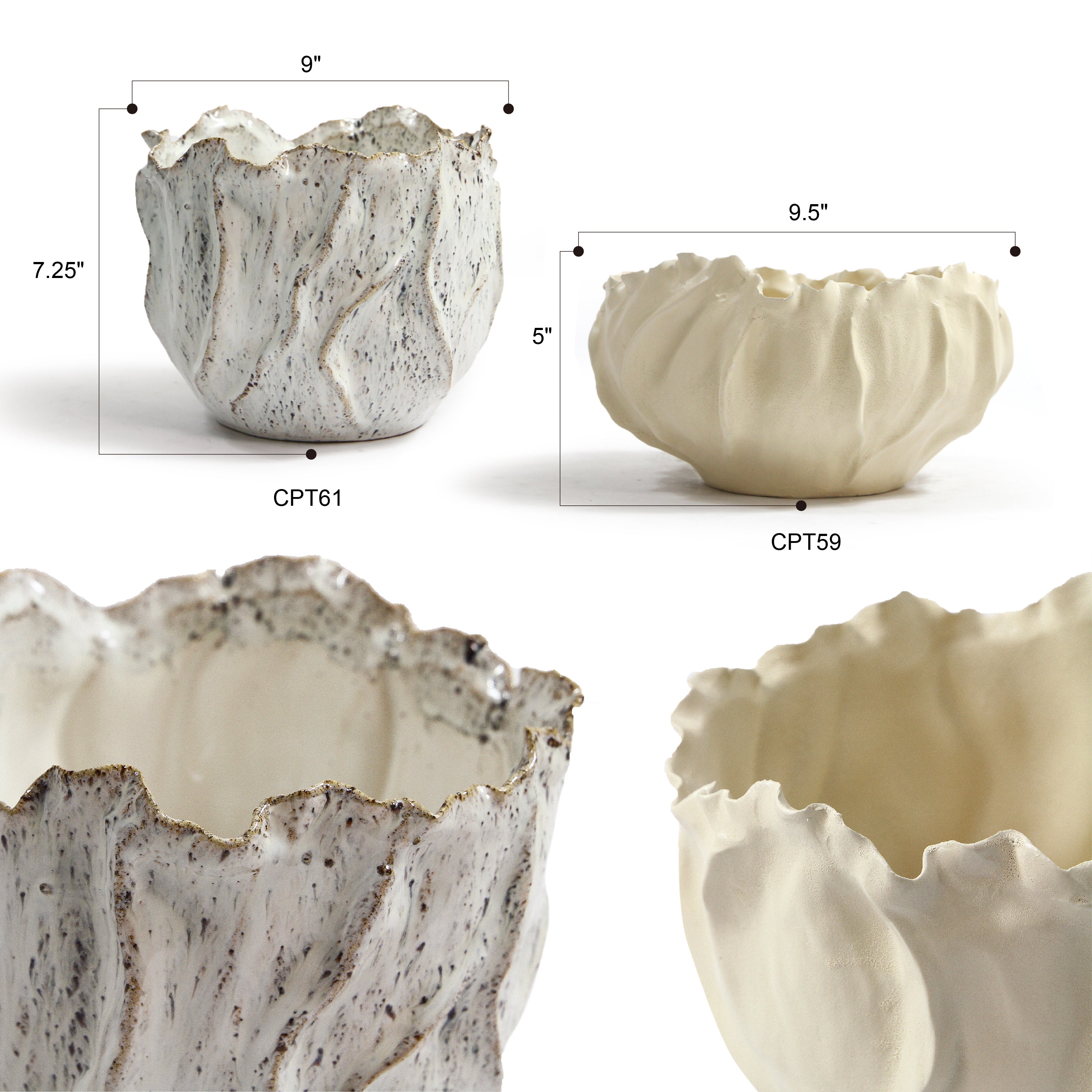 Galore Home Aura Flow CPT59 coppa ceramica burro