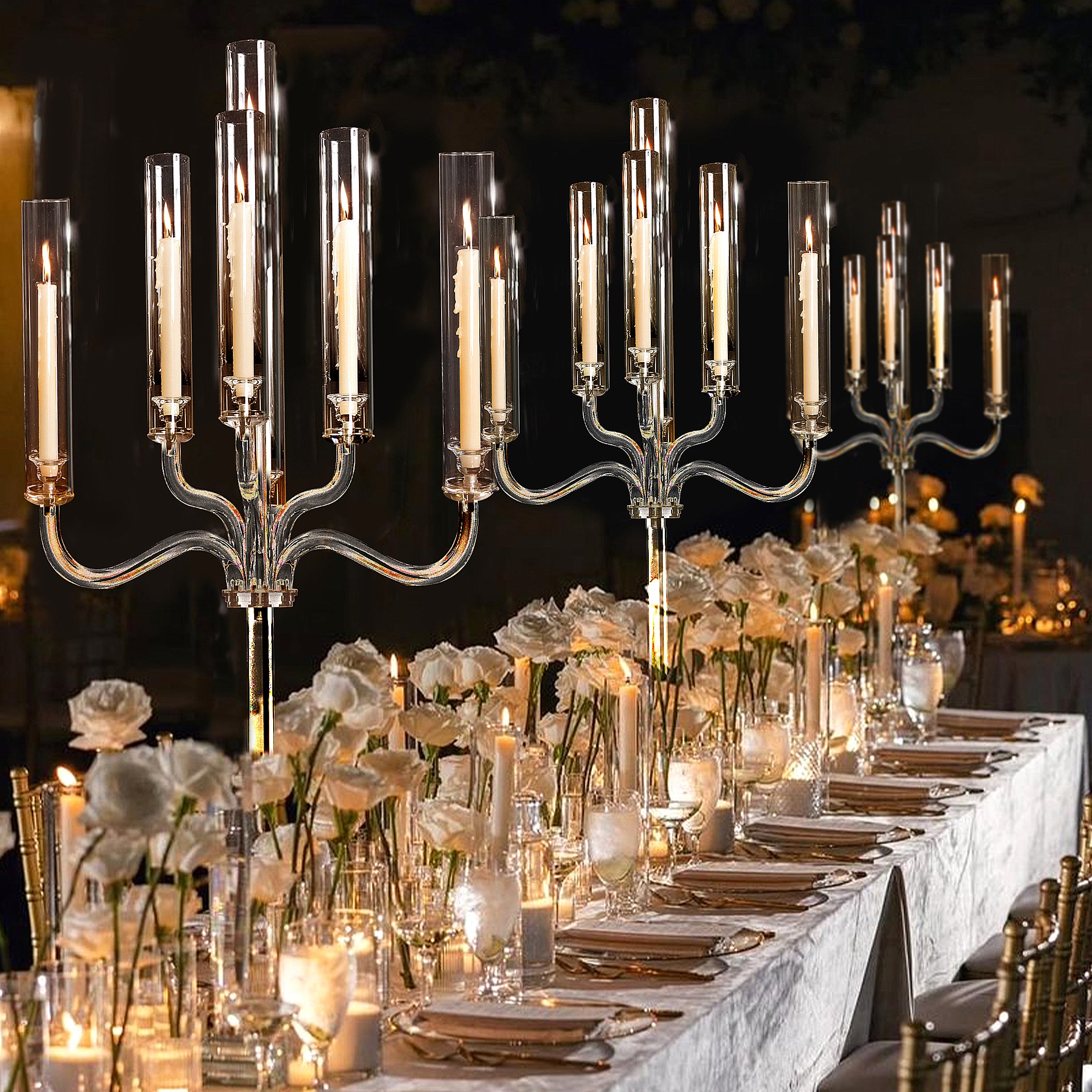 Galore Home 11-3425 candelabro 7 bracci acrilico