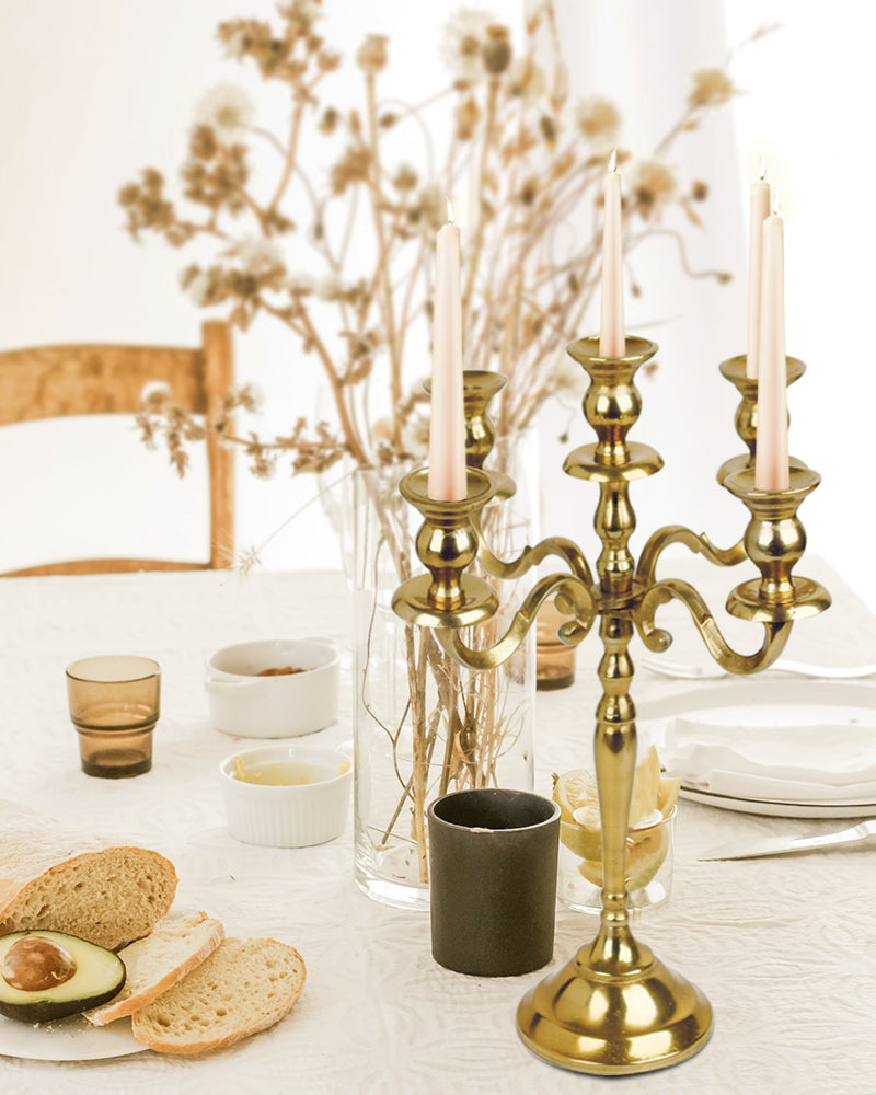 Galore Home 5 Bracci 3-1504 Candelabro Oro Small