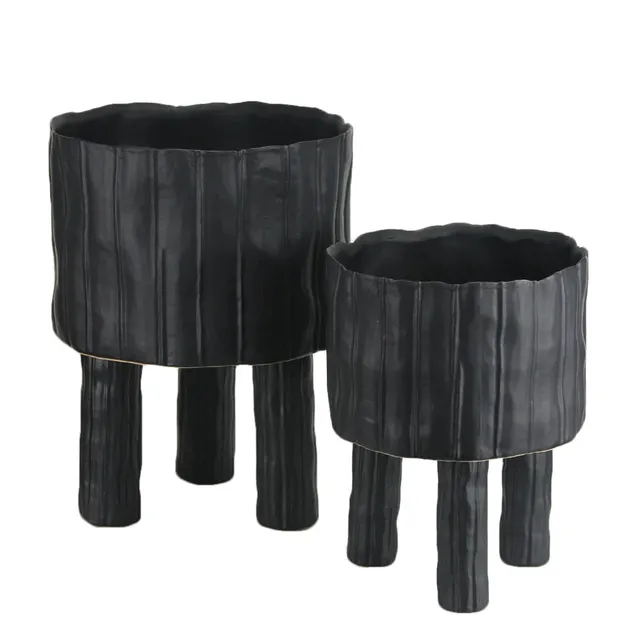 Galore Home Capricorn vaso ceramica nero large