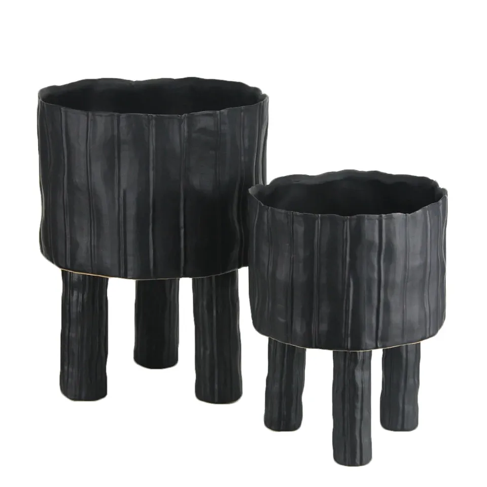 Galore Home Capricorn vaso ceramica nero large