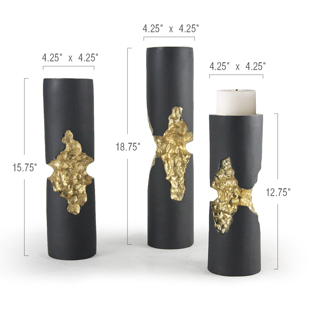 Galore Home Molten portacandela Piccolo Nichel effetto lava