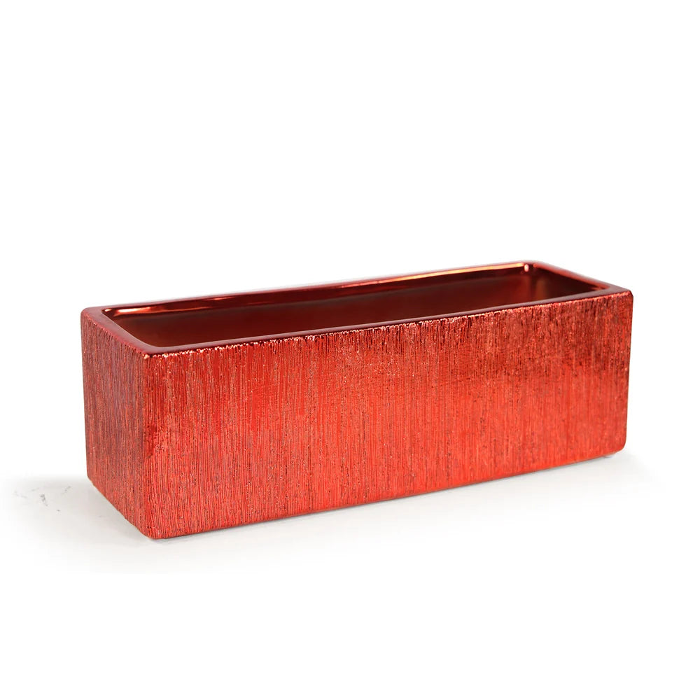 Galore Home Etched Red CCN58 vaso ceramica rosso