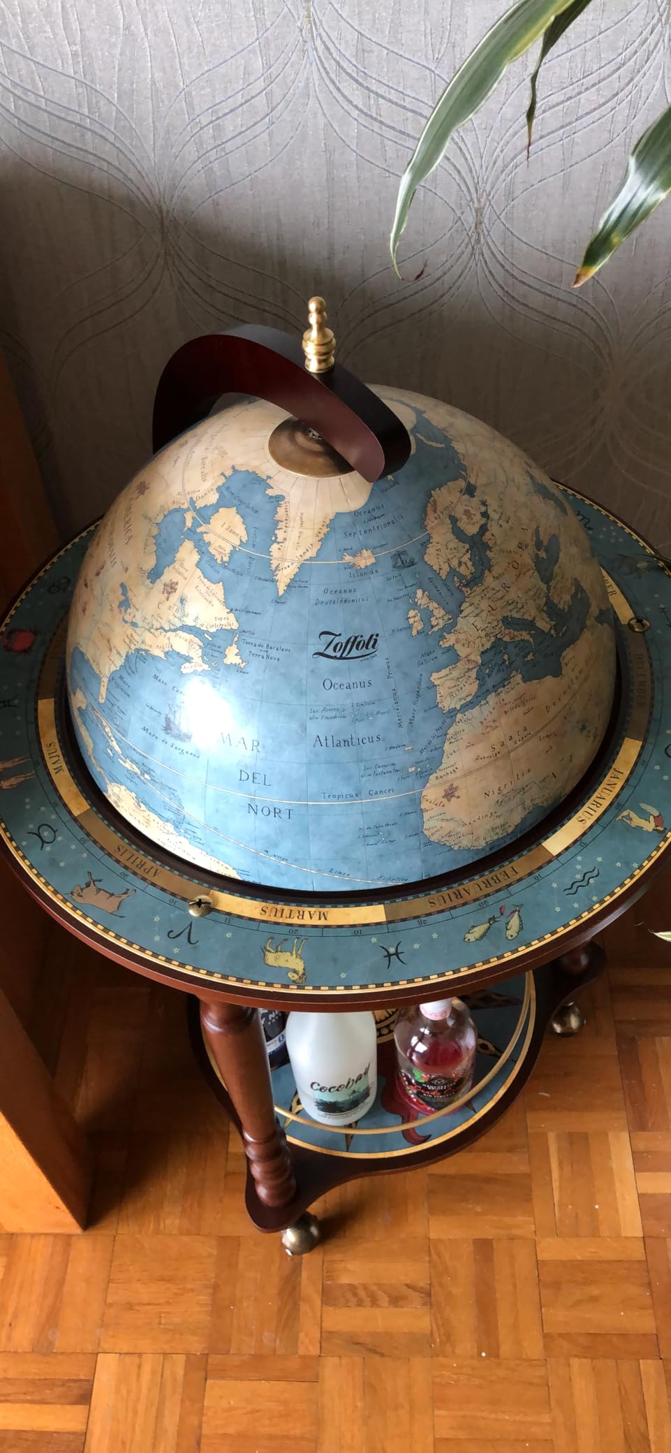 Zoffoli Da Vinci Blue Dust mappamondo bar 40 cm