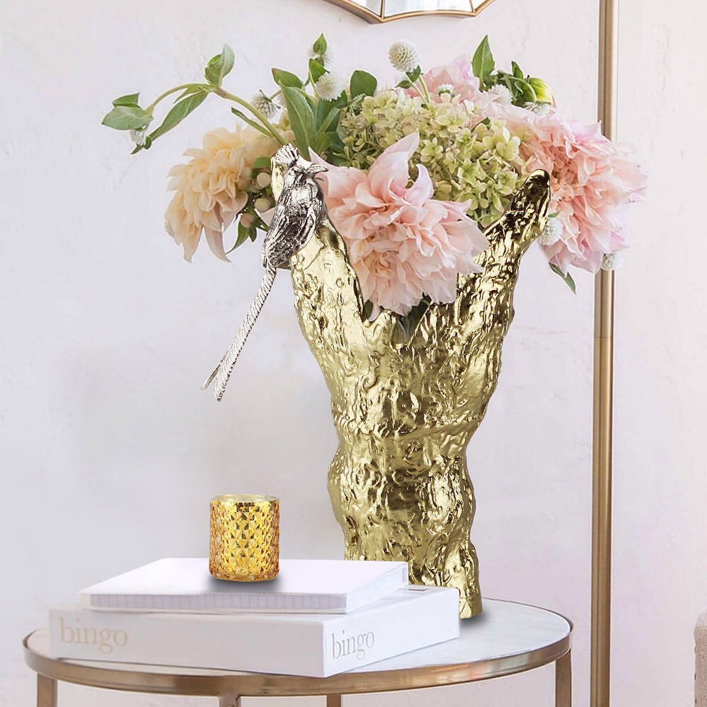 Galore Home Cardinal vaso metallo oro cardinale 40 cm