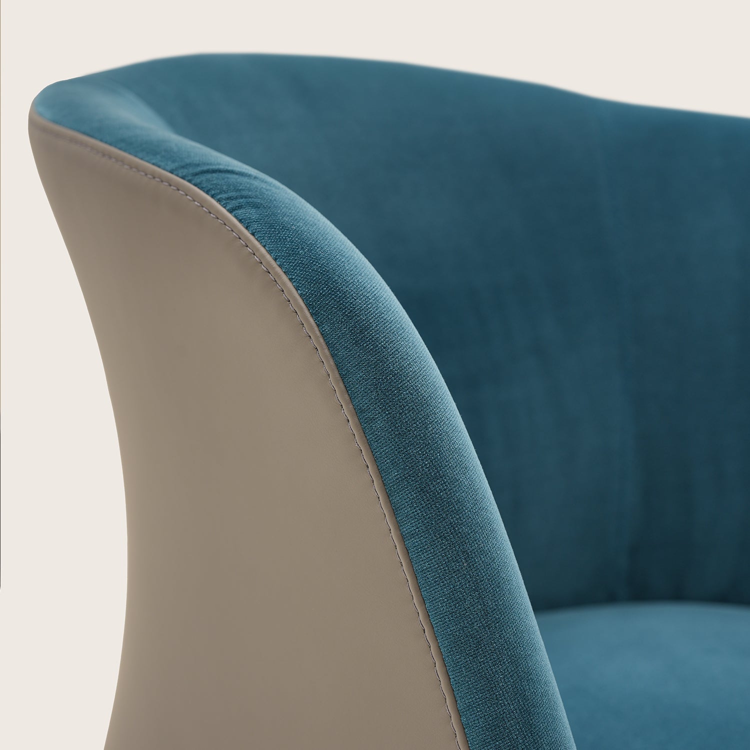 Galore Home Sereni Seat Dining Chair sedia pelle taupe sabbia