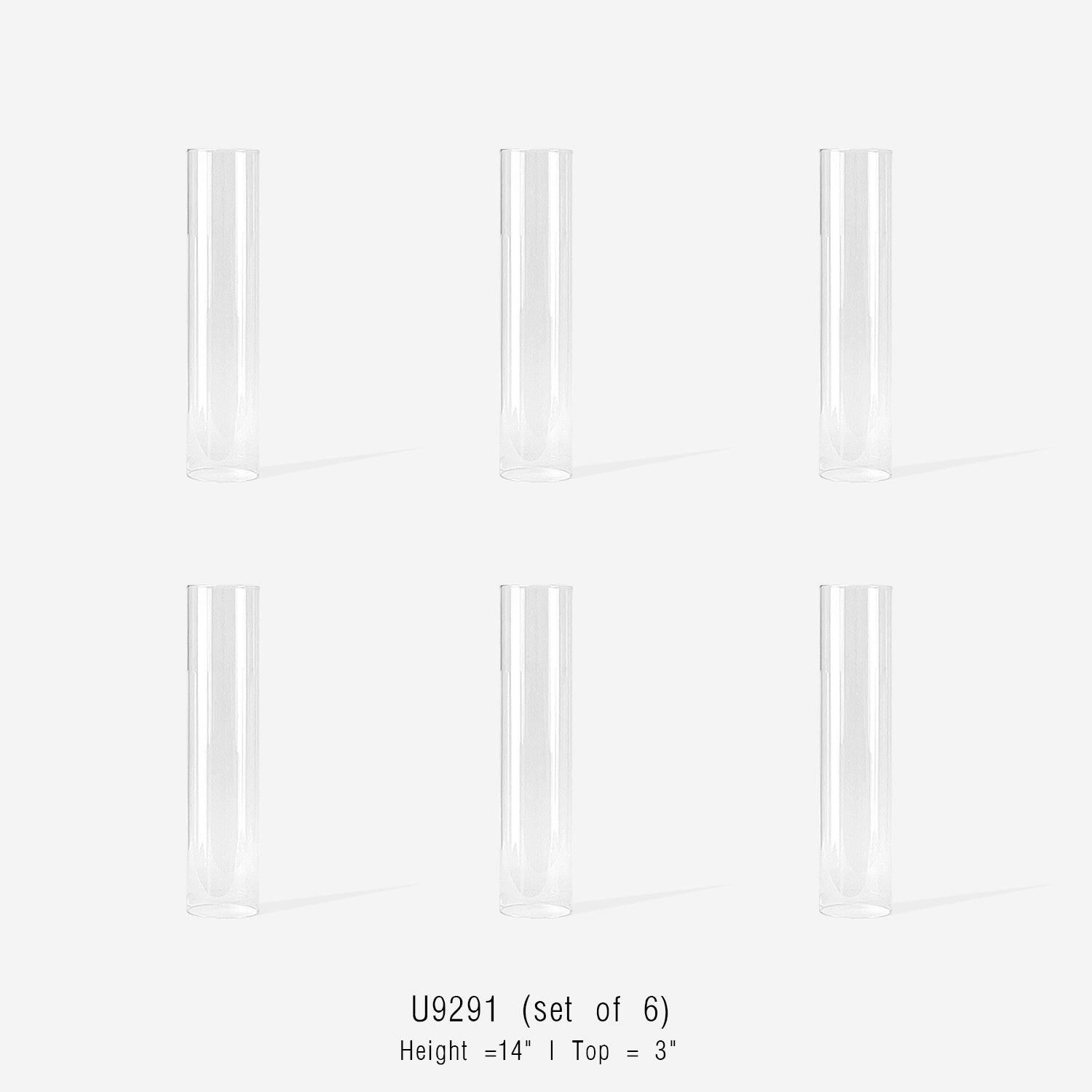 Galore Home U9537 paralume vetro 30cm set 6 pezzi trasparente