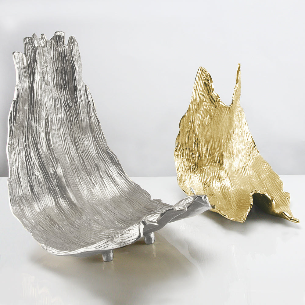 Galore Home Gilded Wave scultura alluminio oro L
